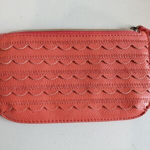 Coral Scalloped Women's Clutch